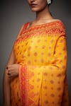 Buy_RI.Ritu Kumar_Yellow Viscose Printed And Embroidered Saree With Unstitched Blouse Piece _Online_at_Aza_Fashions