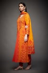 Buy_RI.Ritu Kumar_Orange Printed Geometric Round Kurta Set _Online_at_Aza_Fashions