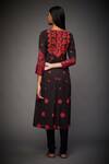 Shop_RI.Ritu Kumar_Black Printed Geometric Round Kurta Set _at_Aza_Fashions