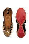 Shop_5elements_Black Pearls, Beads, Embroidery Velvet Embellished Juttis _at_Aza_Fashions