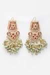 Buy_Dugran By Dugristyle_Gold Plated Kundan Studded Drop Earrings _at_Aza_Fashions