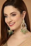 Shop_Dugran By Dugristyle_Gold Plated Kundan Stone Drop Chandelier Earrings _at_Aza_Fashions