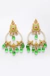 Buy_Dugran By Dugristyle_Gold Plated Kundan Stone Drop Chandelier Earrings _at_Aza_Fashions