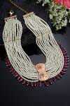 Dugran By Dugristyle_Gold Plated Kundan Layered Pearl Maharani Necklace _Online_at_Aza_Fashions