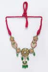 Buy_Dugran By Dugristyle_Multi Color Kundan, Pearl And Natural Stone Necklace _at_Aza_Fashions