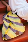 Swarang Designs_Yellow Handwoven Holiday Jhola Bag_at_Aza_Fashions