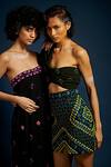 Surily G_Green Geometric Embroidered Skirt_Online_at_Aza_Fashions