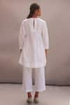 Shop_The Summer House_White Organic Cotton Cambric Natsu Drop Shoulder Tunic And Pant Set  _at_Aza_Fashions