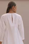 The Summer House_White Organic Cotton Cambric Natsu Drop Shoulder Tunic And Pant Set  _at_Aza_Fashions