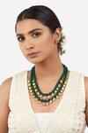 Buy_Ahaanya_Layered Onyx Drop Necklace Jewellery Set_at_Aza_Fashions