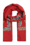 Shingora_Maroon Embroidered Floral Shawl _Online_at_Aza_Fashions