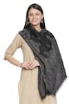 Shingora Black Woven Kani Mughal Stole Online at Aza Fashions Shingora_Black Woven Kani Mughal Stole _Online_at_Aza_Fashions