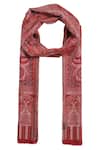 Buy_Shingora_Maroon Woven Kani Stole _Online_at_Aza_Fashions