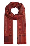 SHINGORA_Maroon Woven Kani Floral Shawl _Online_at_Aza_Fashions