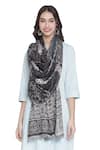 Shingora Black Woven Jacquard Floral Stole Online at Aza Fashions Shingora_Black Woven Jacquard Floral Stole _Online_at_Aza_Fashions