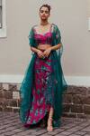 Shop_Jodi_Pink Satin Silk Bead Work, Block Print, Sequins Sweetheart Gajner Hand Blouse _Online_at_Aza_Fashions