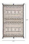 Orna_Blue 100% Cotton Block Print Hand Rug_Online_at_Aza_Fashions