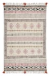 Shop_ORNA_Pink 100% Cotton Block Print Hand Rug _at_Aza_Fashions