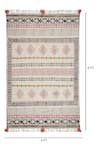 ORNA_Pink 100% Cotton Block Print Hand Rug _Online_at_Aza_Fashions