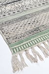 Shop_ORNA_Green 100% Cotton Block Print Hand Rug_Online_at_Aza_Fashions