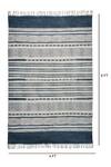Orna_Blue 100% Cotton Block Print Hand Rug_Online_at_Aza_Fashions