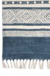 Buy_Orna_Blue 100% Cotton Block Print Hand Rug_Online_at_Aza_Fashions