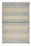 Shop_ORNA_Blue 100% Cotton Block Print Hand Rug_at_Aza_Fashions