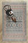 Buy_ORNA_Blue 100% Cotton Block Print Hand Rug _at_Aza_Fashions