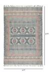 ORNA_Blue 100% Cotton Block Print Hand Rug _Online_at_Aza_Fashions