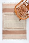 Buy_ORNA_Brown 100% Cotton Block Print Hand Rug _at_Aza_Fashions