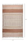 ORNA_Brown 100% Cotton Block Print Hand Rug _Online_at_Aza_Fashions