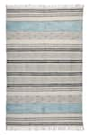 Shop_ORNA_Brown 100% Cotton Block Print Hand Rug _at_Aza_Fashions