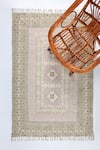 Buy_ORNA_Green 100% Cotton Block Print Hand Rug _at_Aza_Fashions