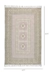 ORNA_Green 100% Cotton Block Print Hand Rug _Online_at_Aza_Fashions