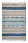 Shop_ORNA_Blue 100% Cotton Block Print Hand Rug _at_Aza_Fashions