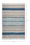 ORNA_Blue 100% Cotton Block Print Hand Rug _Online_at_Aza_Fashions