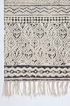 Orna_Black 100% Cotton Block Print Hand Rug_Online_at_Aza_Fashions