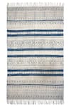 Shop_Orna_Blue 100% Cotton Block Print Hand Rug_at_Aza_Fashions