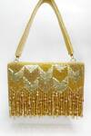 Buy_Kainiche By Mehak_Gold Sequins, Beads Inara Embellished Handbag _at_Aza_Fashions