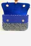Buy_Kainiche By Mehak_Blue Embellishment Lucent Clutch With Sling _Online_at_Aza_Fashions