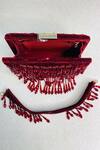 Buy_Kainiche By Mehak_Maroon Embellishment Pearlent Bag With Handle _Online_at_Aza_Fashions
