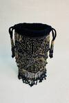 Kainiche By Mehak_Black Embellishment Sombre Potli Bag With Strap _Online_at_Aza_Fashions