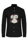 Buy_Noonoo_Black 100% Giza Cotton Embroidered Animal The Gorilla Business Shirt _Online_at_Aza_Fashions