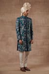 Gargee Designers Green Raw , Cotton Bird, Floral Embroidered Sherwani Set Online at Aza Fashions Gargee Designers_Green Raw , Cotton Bird, Floral Embroidered Sherwani Set _Online_at_Aza_Fashions