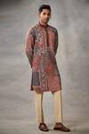 Gargee Designers_Multi Color Georgette Embroidered Geometric Sequin Kurta Set For Men_Online_at_Aza_Fashions