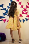 Shop_TINY COLOUR_Yellow Printed Block Marigold Dress _at_Aza_Fashions