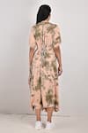 Shop_Bohame_Beige Modal Printed Tie And Dye Round Freya & Dress _at_Aza_Fashions