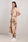 Buy_Bohame_Beige Modal Printed Tie And Dye Round Freya & Dress _Online_at_Aza_Fashions