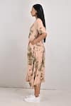 Shop_Bohame_Beige Modal Printed Tie And Dye Round Freya & Dress _Online_at_Aza_Fashions