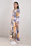 Buy_Bohame_White Modal Printed Tie And Dye Round Eva & Dress _Online_at_Aza_Fashions